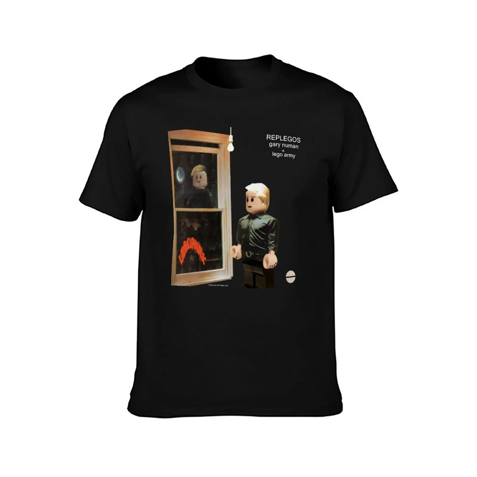 Gary Numan Replicas Squared T-Shirt Labor Work Casual T-Shirt