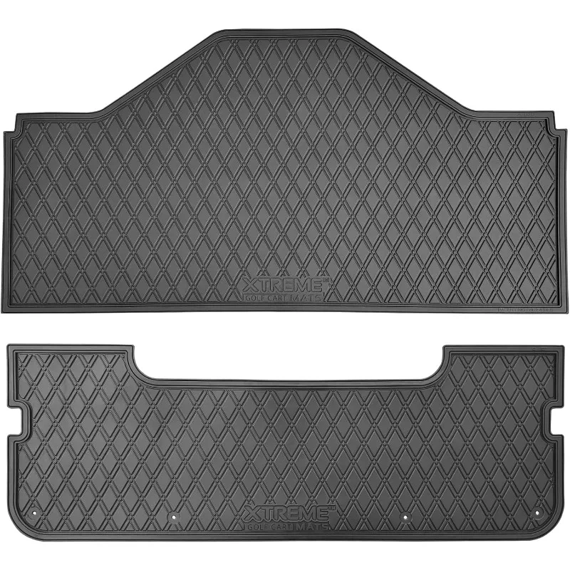 

Evolution D5 Golf Cart Floor Mat Set- Rubber Double Diamond Design - Fits D5 2+2 (2 Forward + 2 Rear Facing)