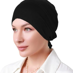 قبعة حجاب من الساتان مسلم مودال للنساء، طبقة مزدوجة، عمامة، باندانا، إسلام أندركاب، غطاء ربطة عنق، حجاب فوري، أوشحة تركية أفضل 12 مبيعات للأوشحة التركية - رقم 8