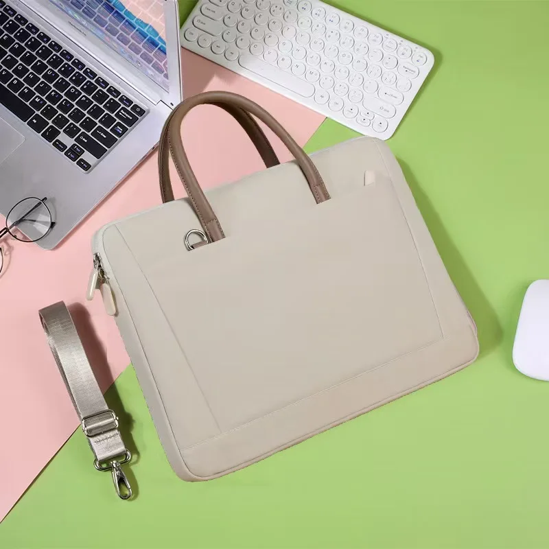 Simple Commute Laptop Bag, Handheld Briefcase, Business Casual Document Shoulder Bag for Work