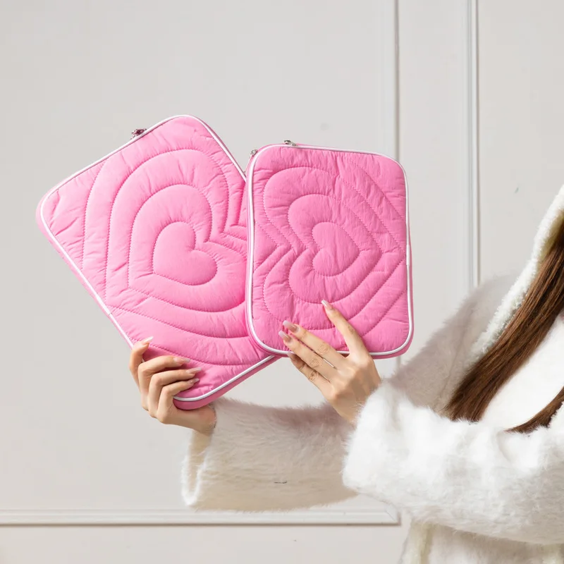 Cute Heart‑Print Tablet Storage Sleeve, Protective Carrying Bag for iPad 11/13‑Inch Tablets for Daily Use