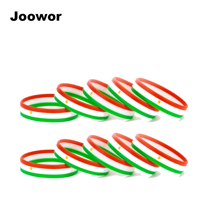 1pc Flag Silicone Bracelets Wristband Kids Children Women Men Sport Love Friend Family