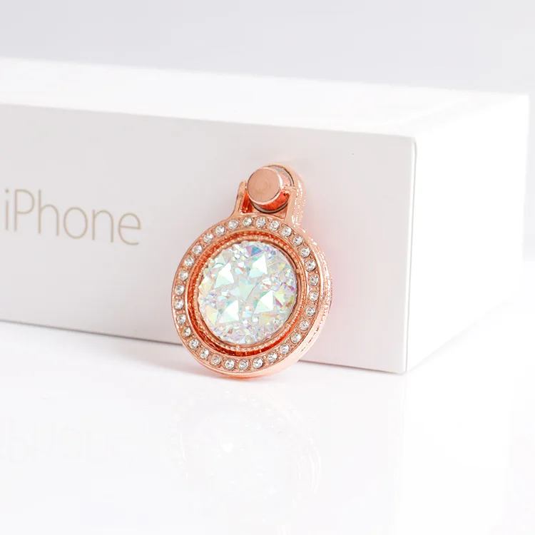 Luxury 360 Degree Finger Ring Diamond Floral Smartphone Holder for Galaxy S22 S21 FE A53 Bracket for iPhone 13 12 11 XS Max XR X