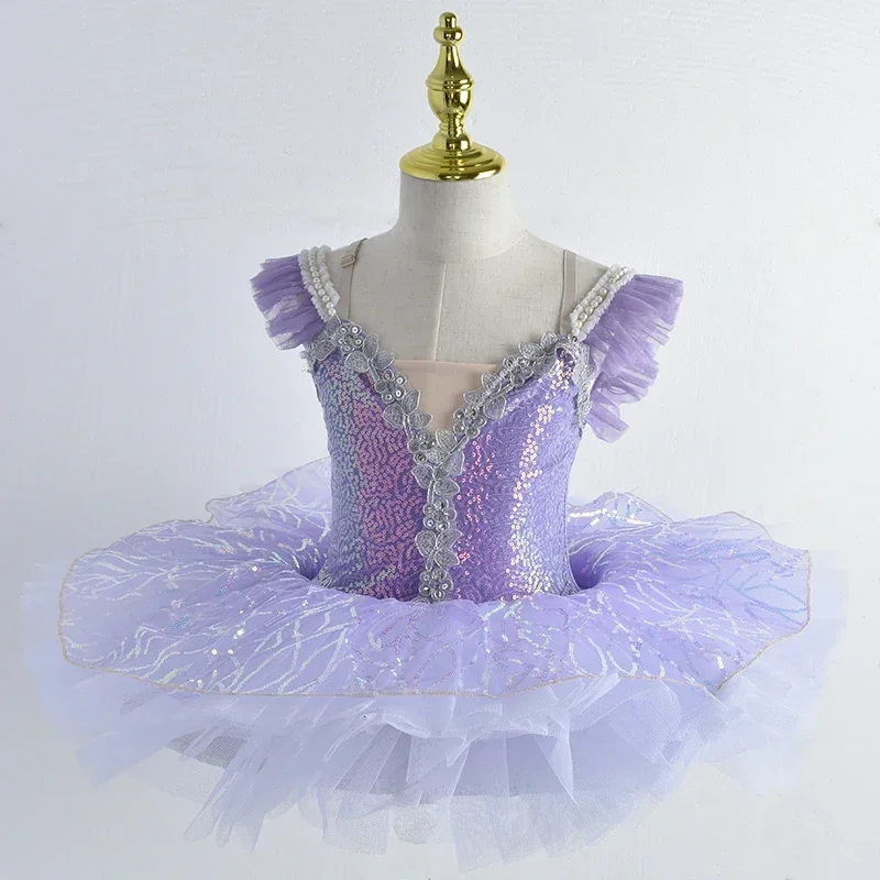 Ballet Rok Meisje Puff Lovertjes Kinderen Professioneel Ballet Tutu Voor Meisjes Kinderen Swan Dans Optreden Kleding Prinses Jurk