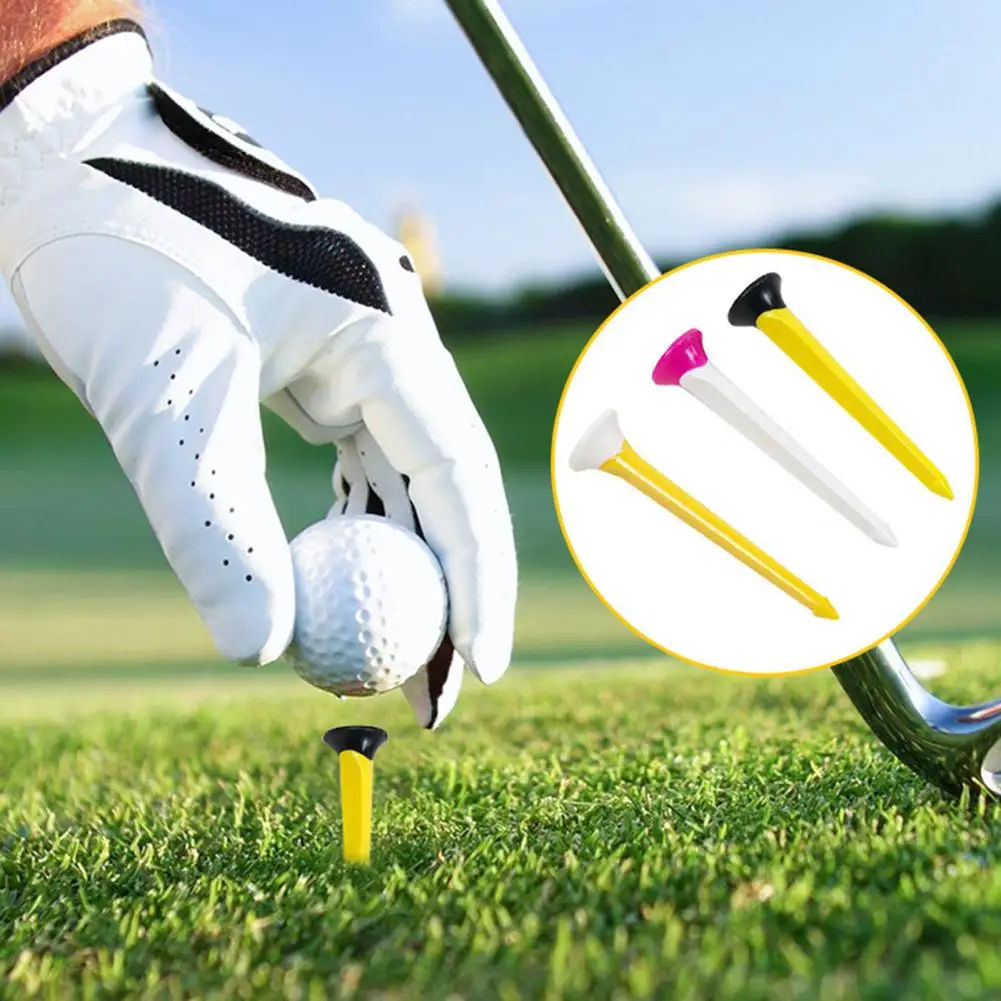 Lightweight Golf Tees Vertical Ball Spike Professional Unbreakable Plastic Golf Tees Set Reduce Friction Resistance 8cm for Men