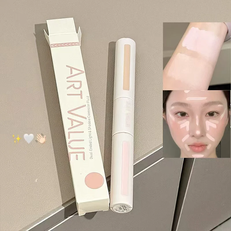 ART VALUE Dwustronny płynny podkład korektor baza wodoodporny kryjący cienie pod oczami niedoskonałości przebarwienia śladów po trądziku makijaż