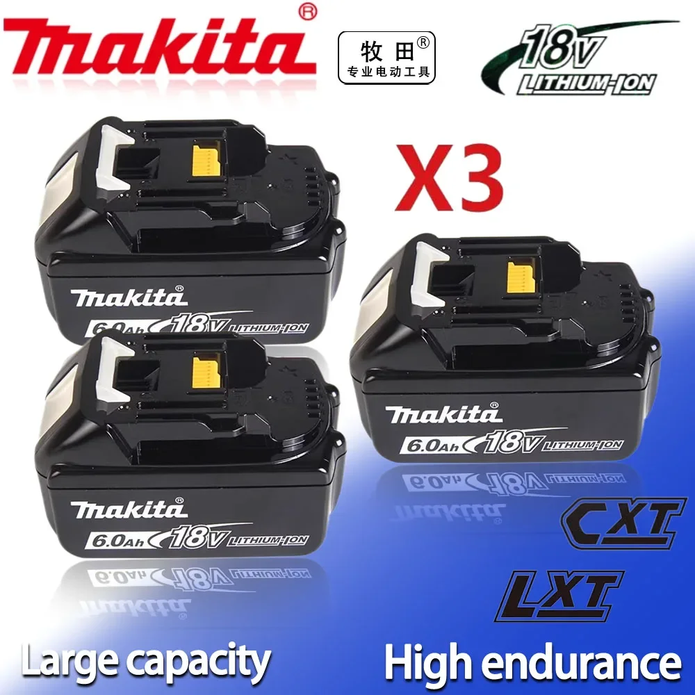 

100% Genuine Makita 18V Battery for Makita 6Ah/5Ah/3Ah BL1830B BL1850B BL1850 BL1840 BL1860 BL1815 Replacement Lithium Battery