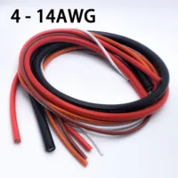 Alambre de silicona grande 8/10/12/14AWG, alambre de cobre de estaño flexible resistente a altas temperaturas, bricolaje