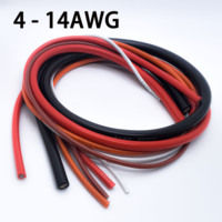 8/10/12/14AWG large silicone wire, flexible tin copper wire resistant to high temperature, DIY