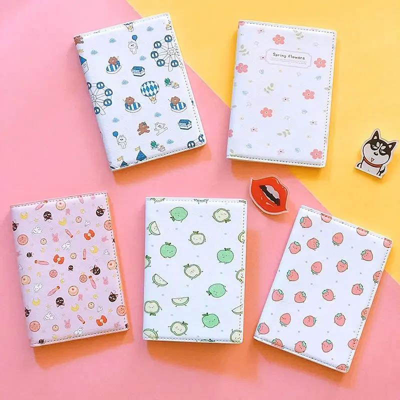 Travel abroad cartoon little fresh fruit pattern passport protection bag waterproof passport bag passport clip bag