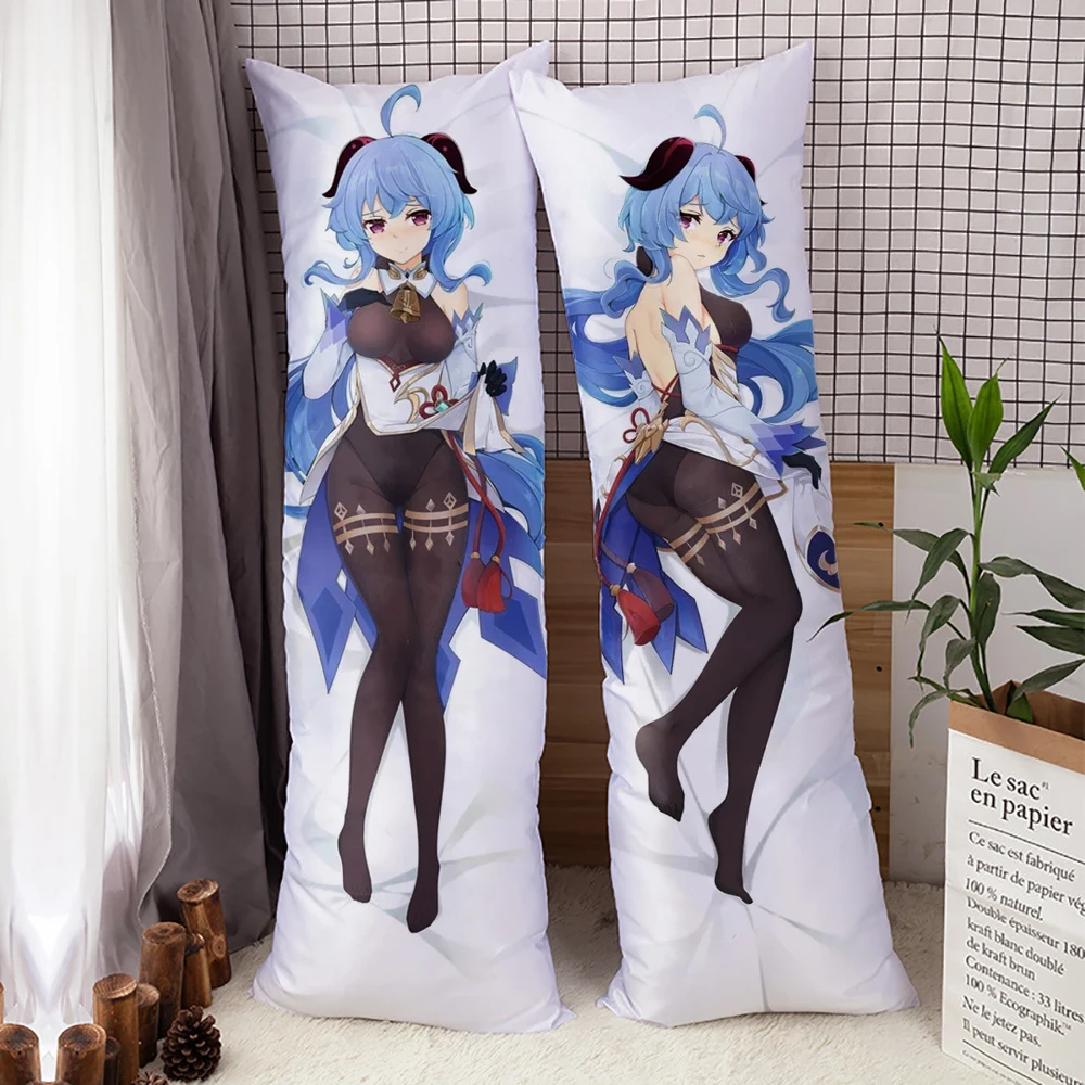 

Новый дизайн игры Genshin Impact Ganyu Dakimakura обнимающая наволочка для тела HD наволочка с принтом домашнее постельное белье подарки 150/160 см