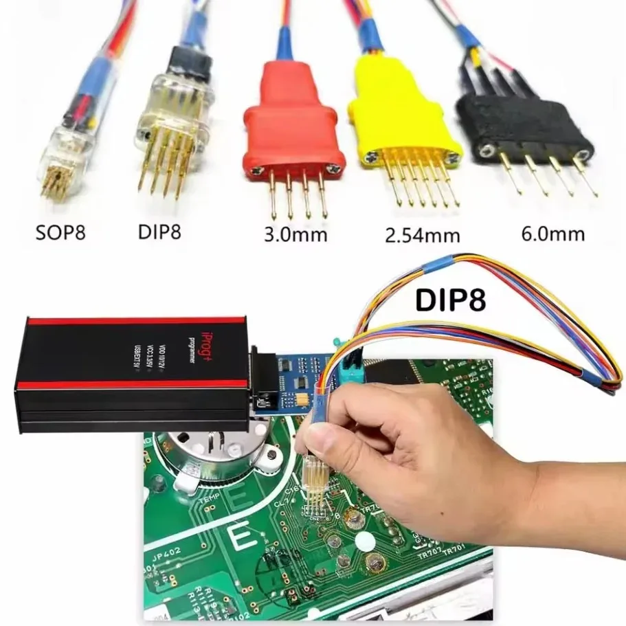 Iprog Pro V85 ECU مفتاح مبرمج أداة دعم Eeprom IMMO راديو السيارة Air`bag إعادة تعيين راديو لوحة القيادة كيلومتر مع محول 6/10/11