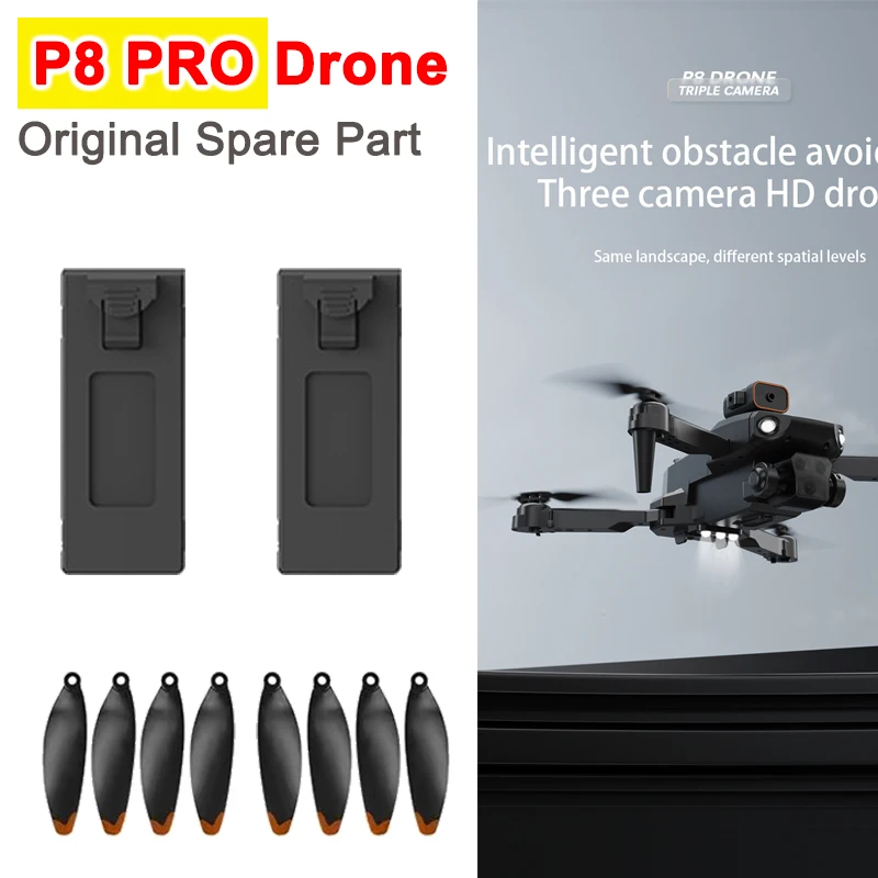 P8 Pro Drone Brushless Motor GPS Obstacle Avoidance Quadcopter Original Spare Part Propeller Props Blade / Battery Accessory