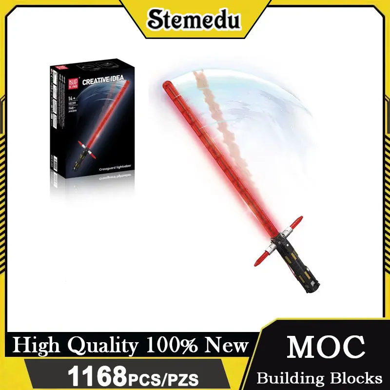 

MOLD KING 1168 шт., кроссguard, лазерный меч, строительные блоки, галактический рыцарь, модель оборудования MOC, детальная коллекция, сделай сам, кирпичи, подарки