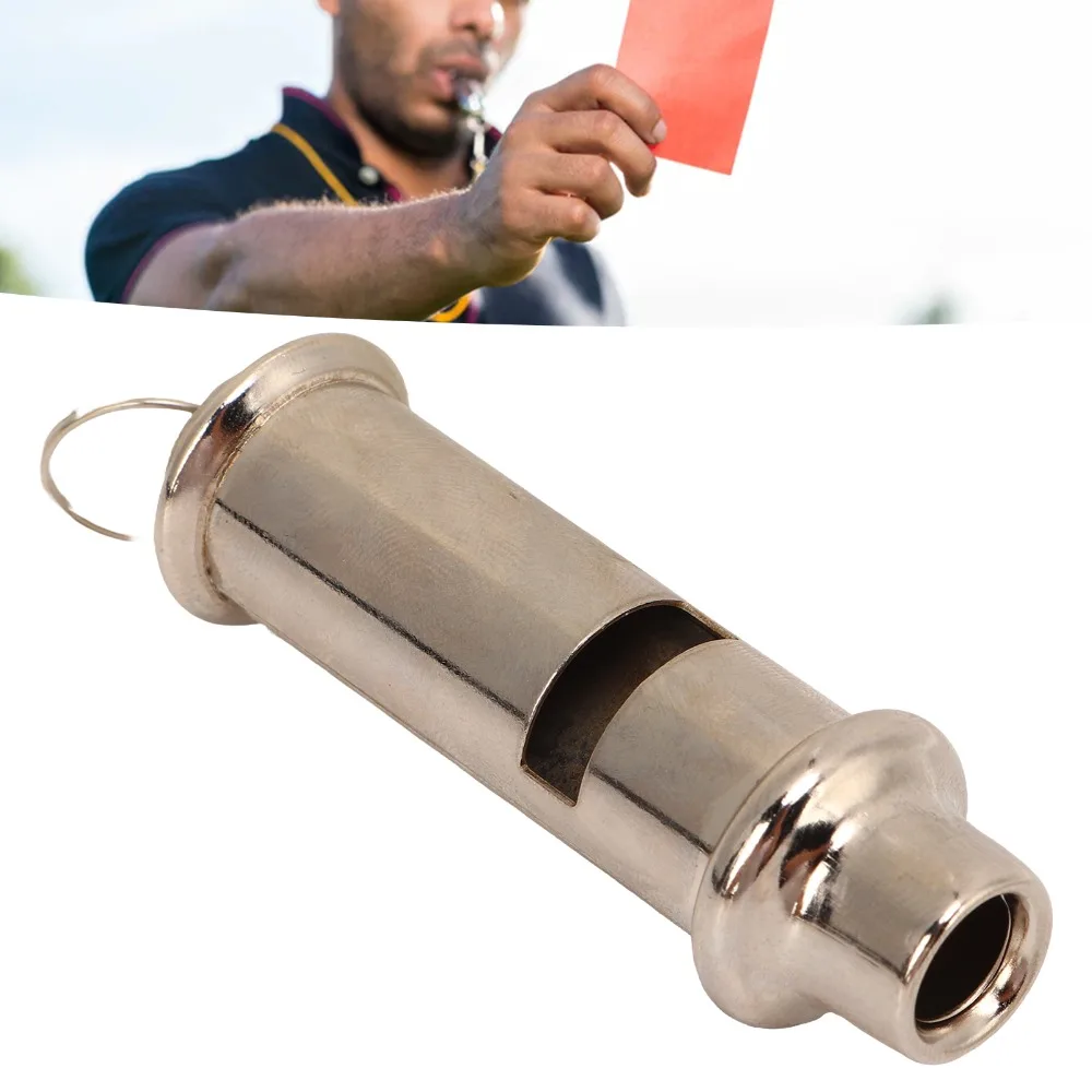 

5pcs Metal Construction Stainless Steel Whistle Portable Design With Lanyard Security Whistle Sports Whistle