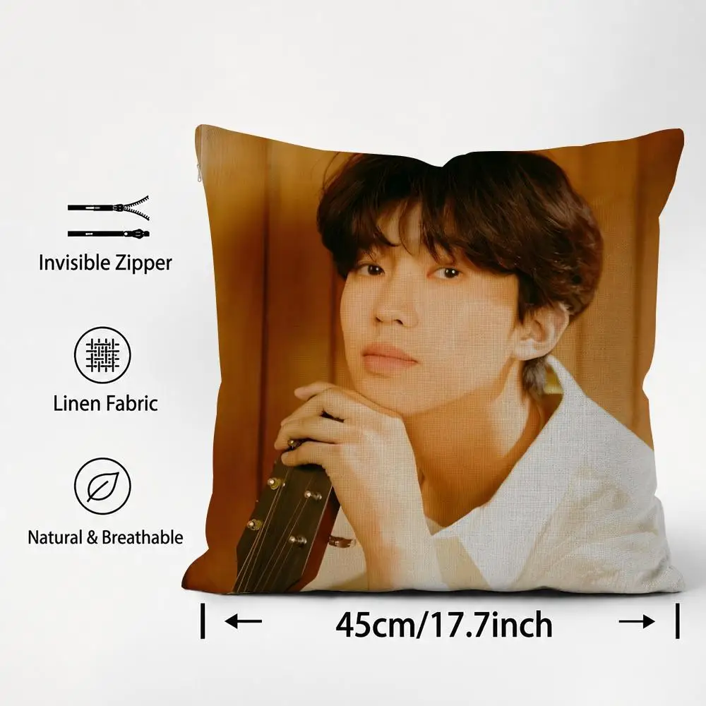 Singer Lim Young Woong Cushion Cover Cushion Covers Natural Linen Breathable Sofa Bedroom Decor Pillowcase