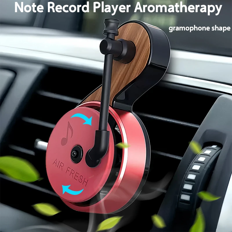 

Gramophone Mini Record Player Car Aroma Diffuser Retro Creative Air Outlet Aromatherapy Diffuser Purifying Air Automobile