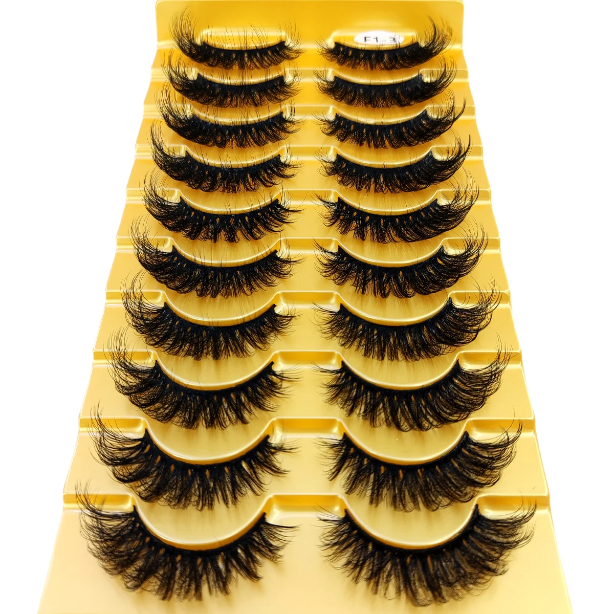 10 Pairs 3D Mink Lashes Natural False Eyelashes Dramatic Volume Fake Lashes Makeup Eyelash Extension Silk Eyelashes