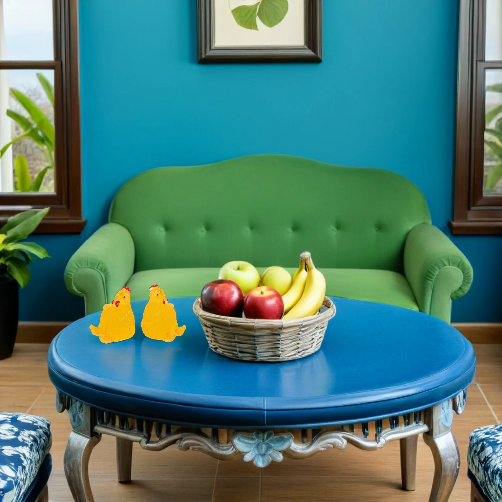 

20Pcs Mini Resin Chickens Figurines: Detailed Rooster Hen Decor for Desktop Garden Micro Landscape Craft Tiny Chick Figurines