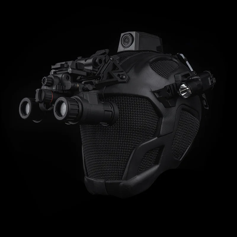 W23 Full Protection Tactical Helmet Steel Mesh Face Mask For Airsoft Paintball CS Hunting Outdoor