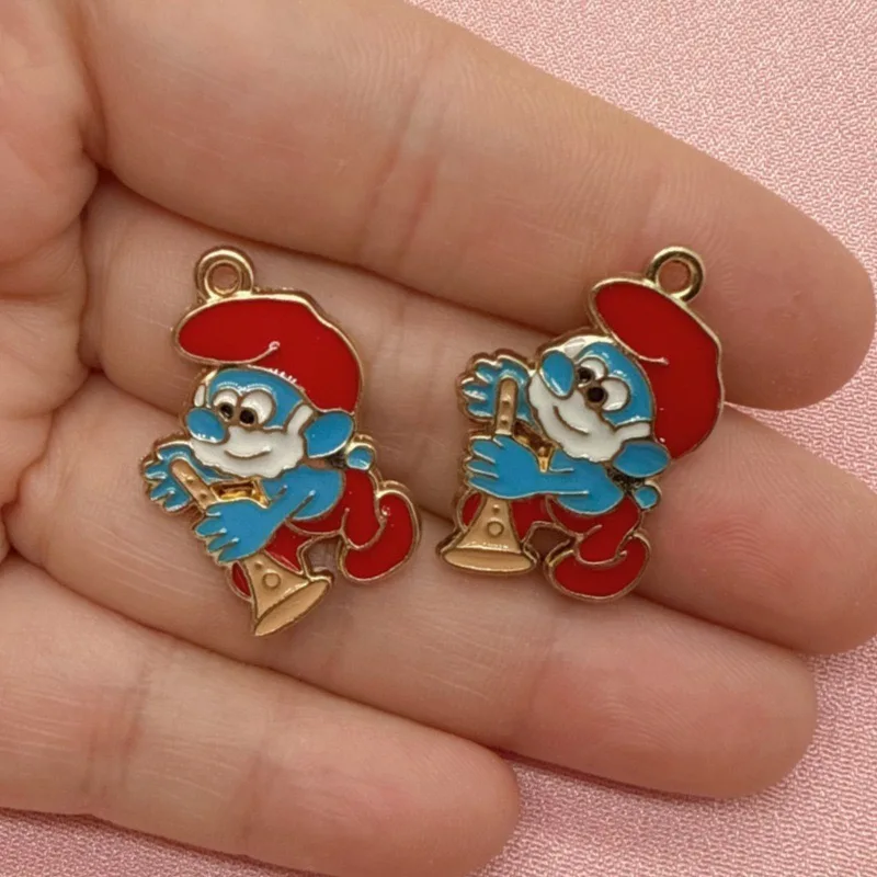 10 Stück Cartoon Anime DIY Schmuckzubehör Legierung Emaille-Anhänger Schlüsselanhänger Ohrringe Taschenanhänger