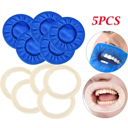 5Pcs Dental Rubber Sterile Mouth Opener White/Blue Oral Cheek Rubber Barrier Opener Dental Consumables