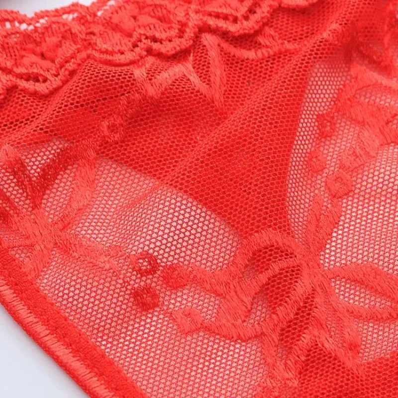 3PCS Sexy Heart shape Lace Hollowed Thongs Cotton Sole Underpants T-shaped Pants G-string Low Waisted Out Tanga Briefs Wholesale