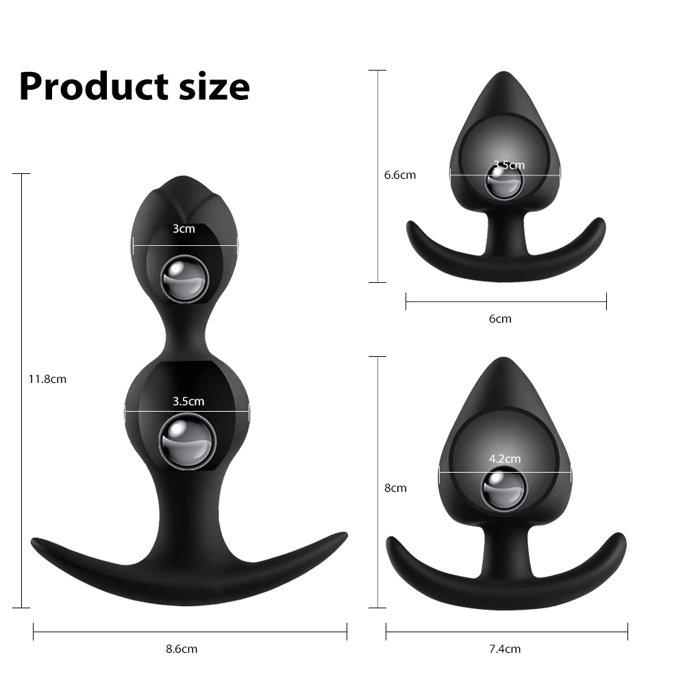 Ensemble de plug anal en silicone pour adultes, gode, masseur de prostate, entraîneur de jaune de mast, stimulateur de fesses, bouchon sexuel unisexe, perles anales, jouets sexuels