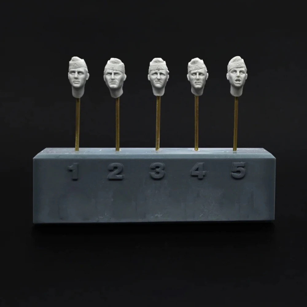 1/35 soldier heads with Schiffchen M38 , Resin Model figure soldier,  Military themes, Unassembled and unpainted kit
