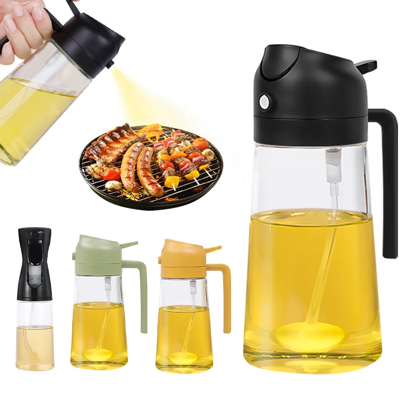 500ml Oil Spray Bottle Kitchen Cooking Spray Oil Dispenser Salad Vinegar BBQ Kitchen Baking Roasting Picnic Kitchen Tool