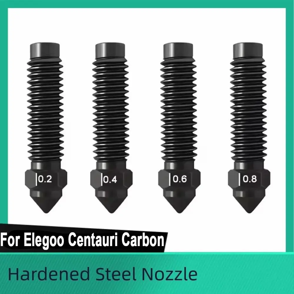

1pcs 0.2/0.4/0.6/0.8mm Ceramic Hotend Nozzle Hardened Steel High-Speed 3D Printer Parts Upgrade Parts for Elegoo Centauri Carbon