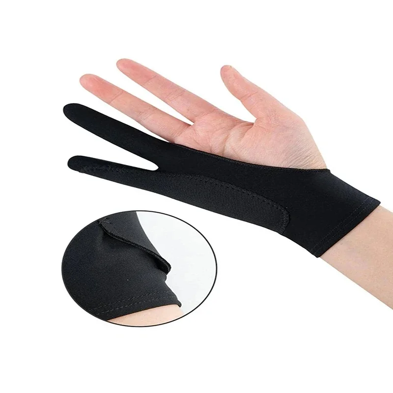 1/2PCS Single/Three Layers 2 Finger Anti-mistouch Painting Sketch Gloves Tablet Screen Touch Glove Artist Drawing Write Glove