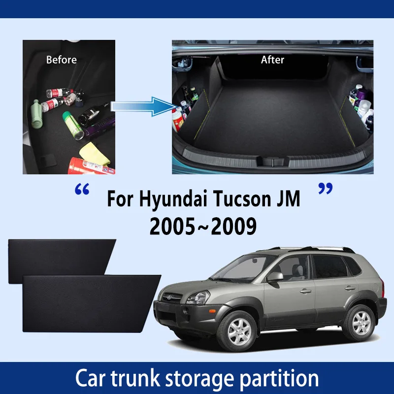 

Car Accessories For Hyundai Tucson JM 2005~2009 GLS Thickening Trunk Storage Partition Multifunction Storage Auto Interior Parts