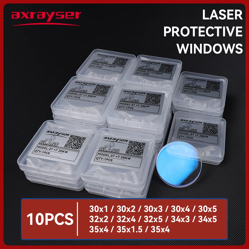 Axrayser Laser Protective Lens 30-35mm 30x5 34x5 35x4 Fused Silica 1064nm Laser Windows for BOCHU Bodor Raytools Laser Head