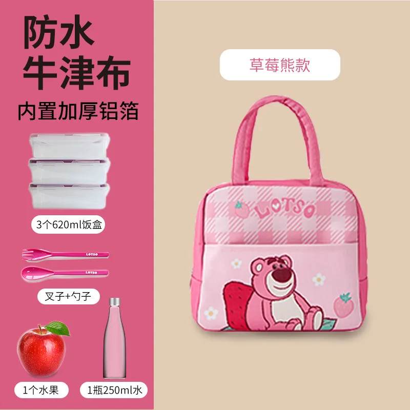 New Disney Tote Thermal lunch box bento bag Cartoon Stitch Crossbody Bag Kids Student Office Worker Bring meal picnic lunch bag