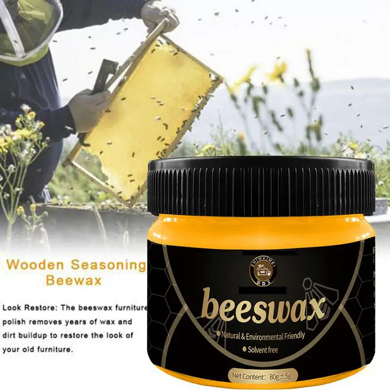 Solid Wood Furniture Polishing Seasoning Beeswax Wood Care Natural Beeswax Waterproof Polisher Household Maintenance Accessories