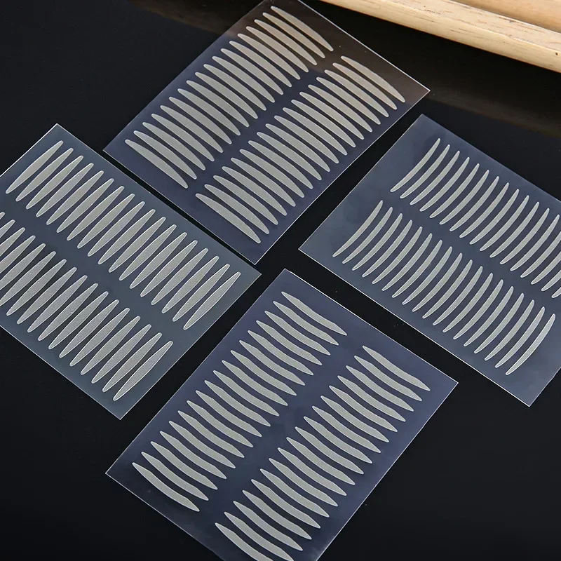 10 folhas fitas de pálpebra adesivos invisível dupla dobra pasta de renda auto-adesivo natural olho fita compõem ferramenta listra clara