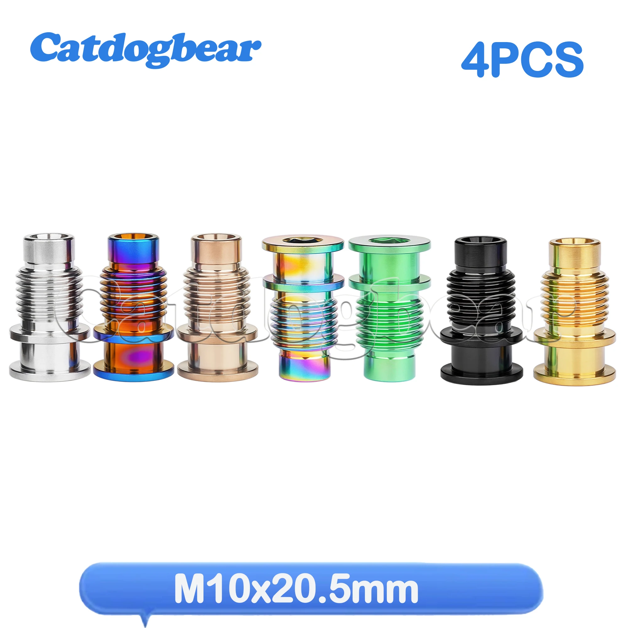 

Catdogbear Titanium Bolt 4pcs M10x20.5mm(1.0mm Pitch) by for DA9270, R8150, R7100 & SRAM Bicycle Shift Fixing Axle Screws