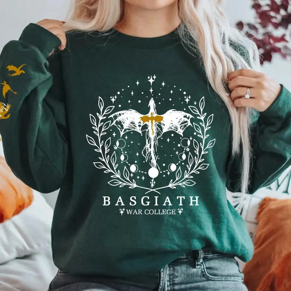 

Женская толстовка Fourth Wing Basgiath War College, весенняя коллекция 2025, из других материалов, 100% премиум-худи для женщин