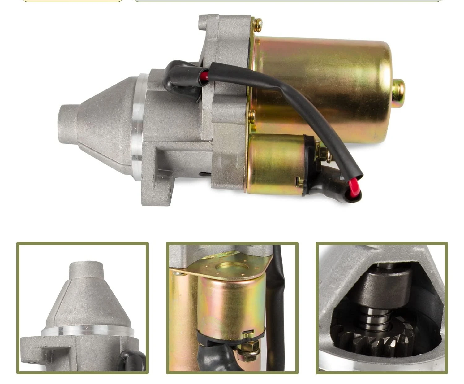 Starter Motor Compatible with For Honda GX340ToroTX-413 16HP Afron, Allmand, Ditch Witch, Solenoid Replaces31210-ZE3-013 DB5B6
