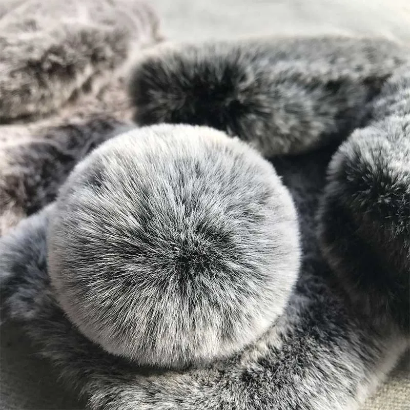 Tai Thỏ Dễ Thương Lông Thú Sang Trọng Ốp Lưng Điện Thoại Một Sasmung Galaxy A12 Ốp Lưng A02 A02S A32 A42 A52 A72 A51 a71 A50 A70 A21S Xover 4 Có