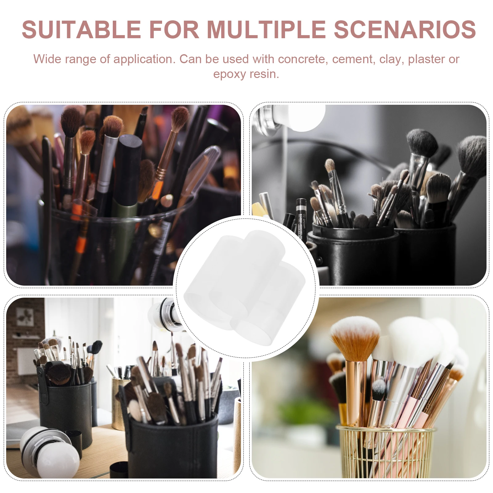 

Silicone Pen Holder Mold for Resin Craft DIY Storage Molds Easy Demoulding Fine Workmanship Perfect for Makeup Brush Pot