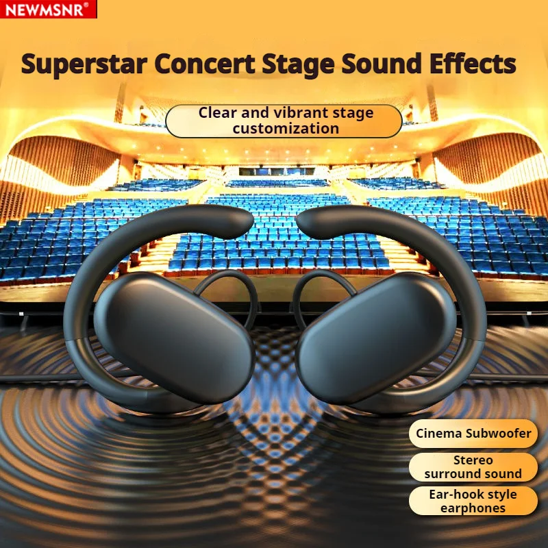 فتح الأذن نوع C & 3.5 مللي متر سماعات أذن سلكية صوت ستيريو سماعات أذن رياضية ألعاب سماعات للأعمال سماعات مع ميكروفون عالي الدقة لسامسونج #4