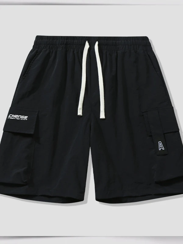 

Мужские рабочие шорты свободного кроя в уличном стиле, модные, средней длины, функциональные, летняя новинка от трендового бренда