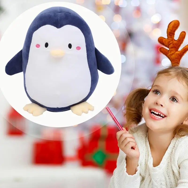 Pingüino de peluche, muñecos de pingüino de dibujos animados de 9,8 pulgadas, animales suaves, juguetes de peluche de pingüino, almohadas de juguete de peluche para niños y adultos