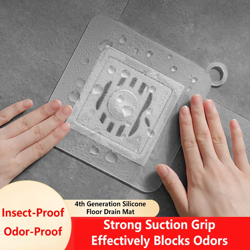 Floor Drain Cover Silicone Bathroom Deodorant Insect-proof Seal Household Sewer Pipe Sink Anti-smell Floor Deodorant Cover