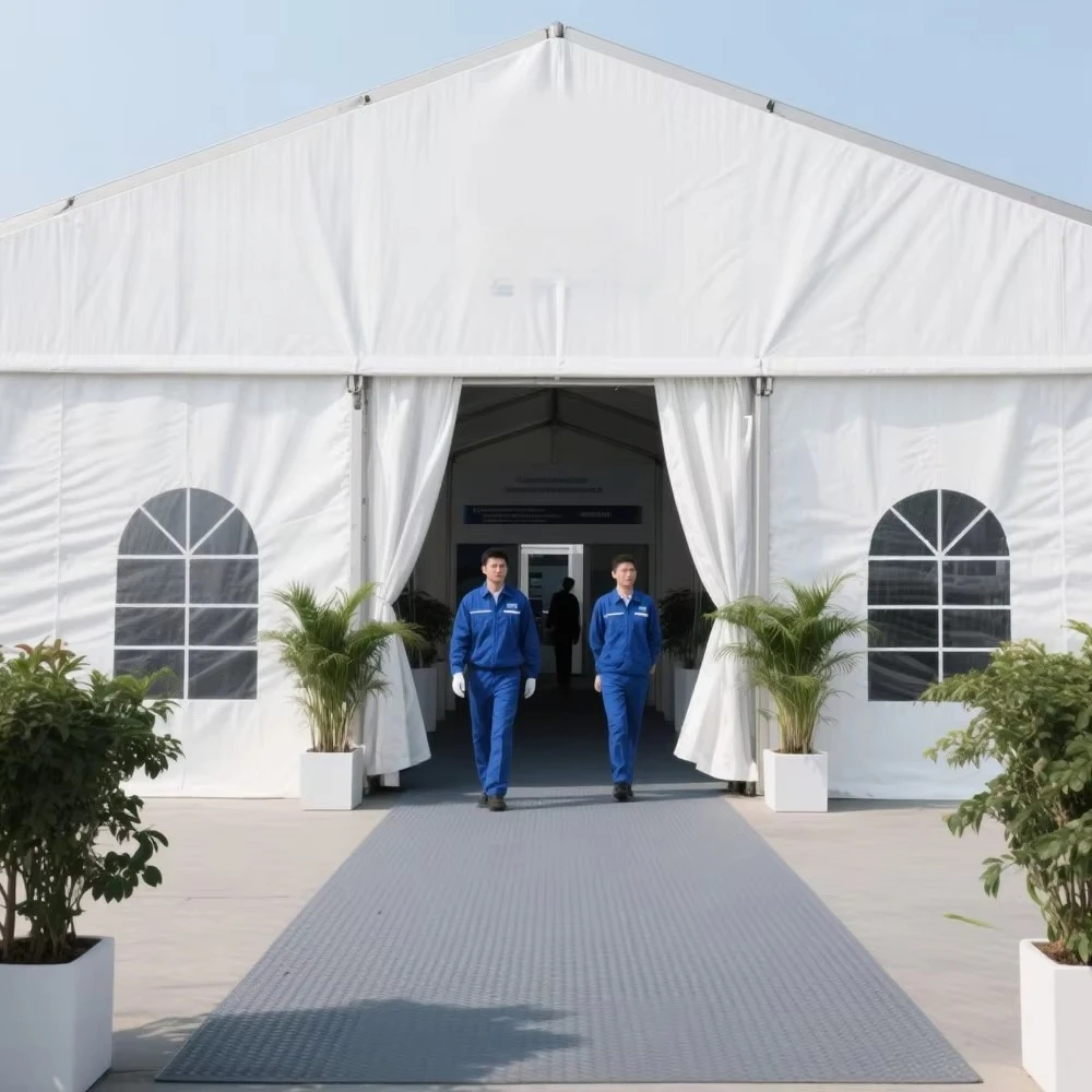 Custom Large Aluminum Storage Tent Industrial Warehouse Temporary Office Space Outdoor Marquee Workshop Structure Design