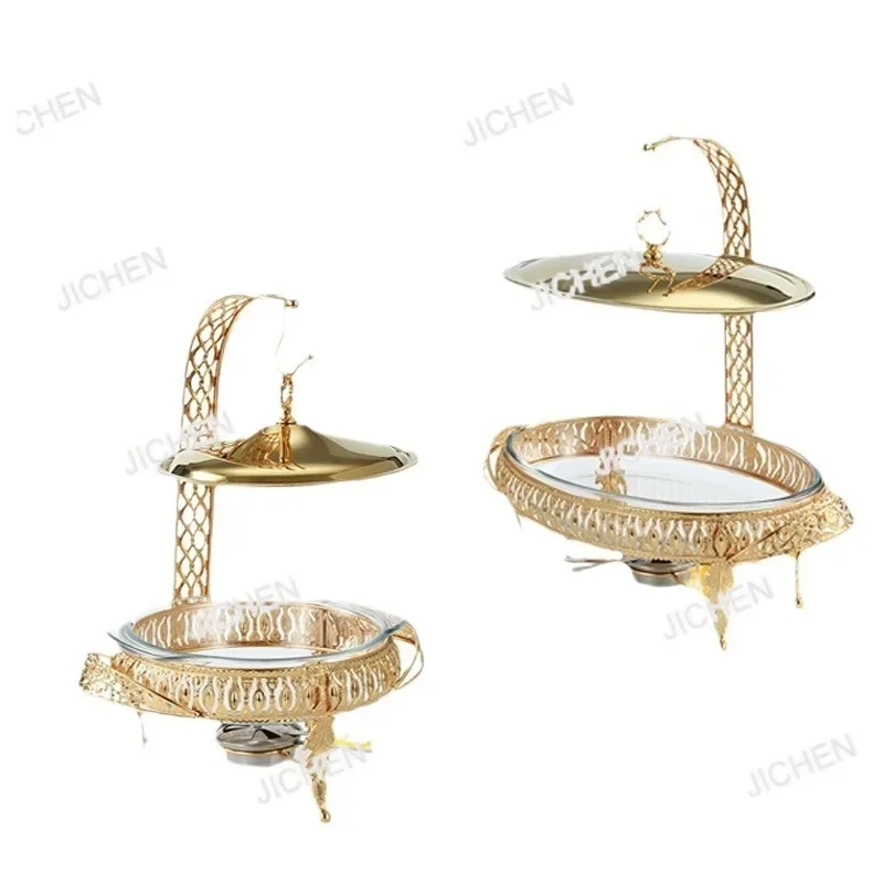 HZ Commercial Pyrex Glass Alcohol Stove Buffet Hotel Restaurant Food Hanging Insulation Heating Stove