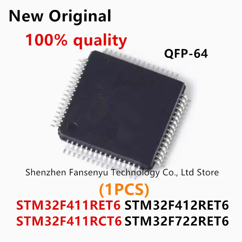 (1piece)100% New STM32F411RET6 STM32F411RCT6 STM32F412RET6 STM32F722RET6 STM32F411 RET6 RCT6 STM32F412 RET6 STM32F722RET6 QFP-64