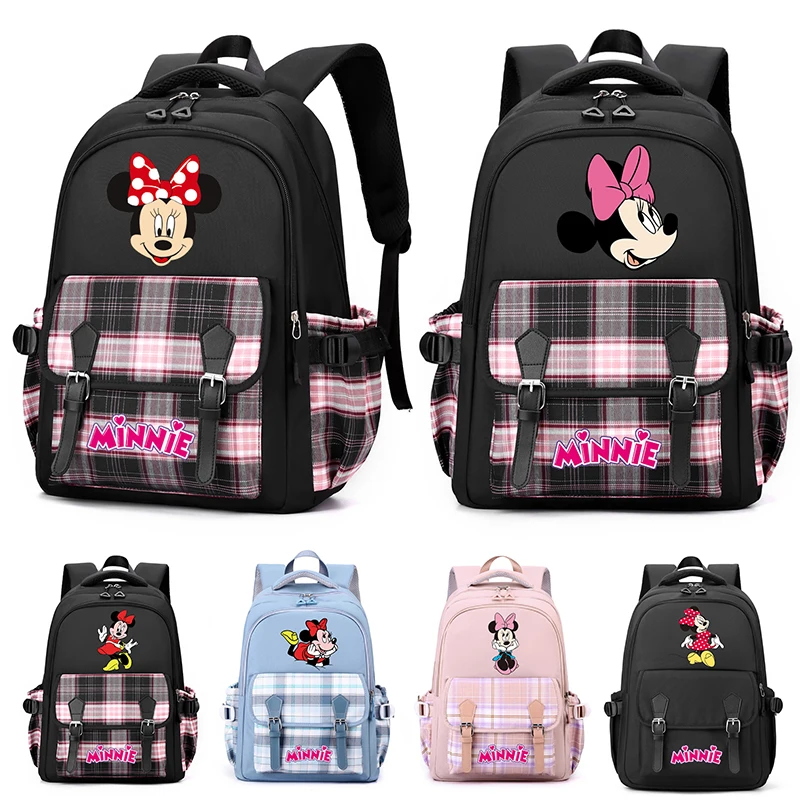 

Рюкзак для девочек и мальчиков, школьный ранец с принтом Минни и Микки-Мауса, дорожная сумка для мужчин и женщин